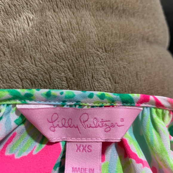 Lilly Pulitzer Women's Pink and Green Tensley Top - Picture 13 of 16